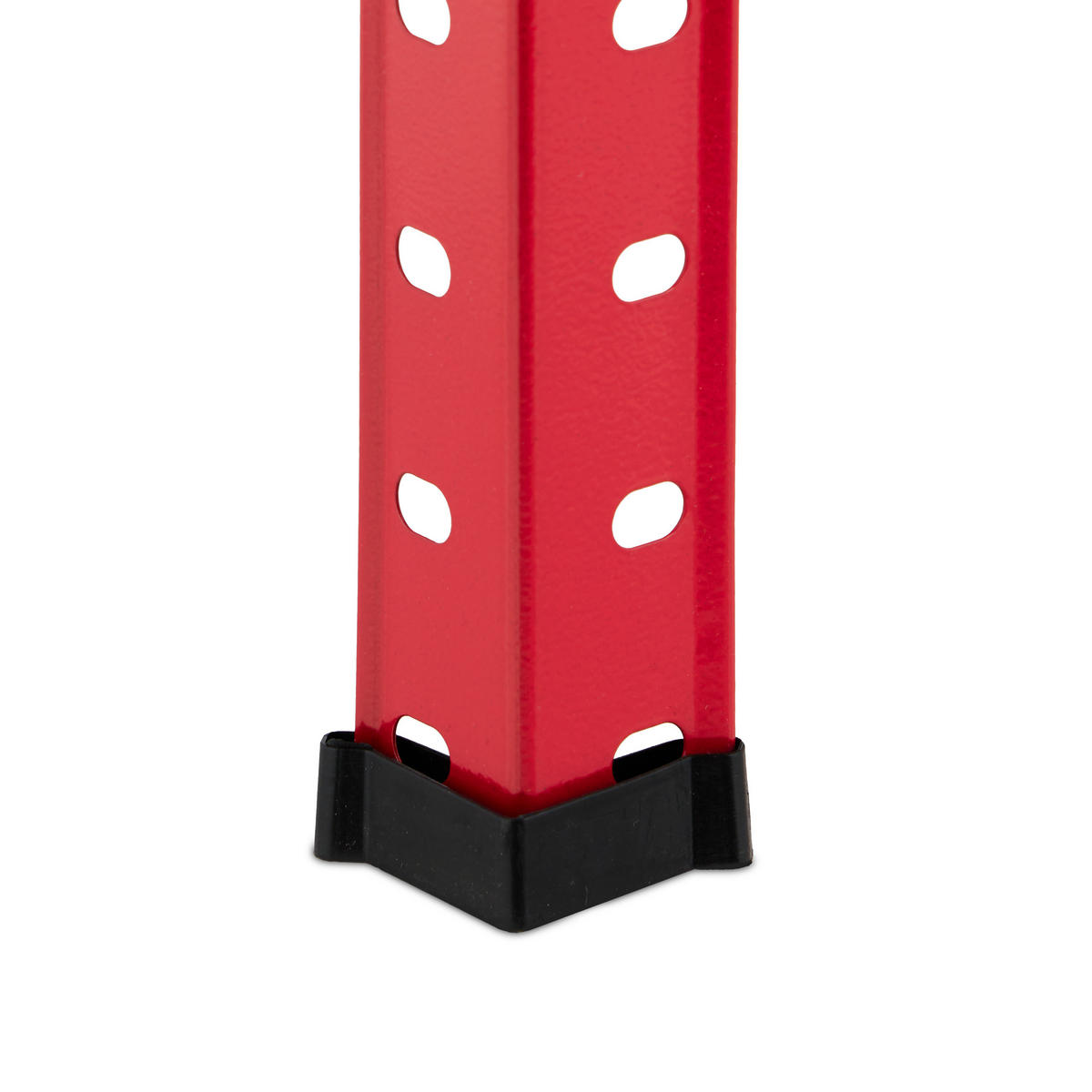 SCHWERLASTREGAL - Rot, Kunststoff/Metall (75.5/147.5/30.5cm) - Relaxdays