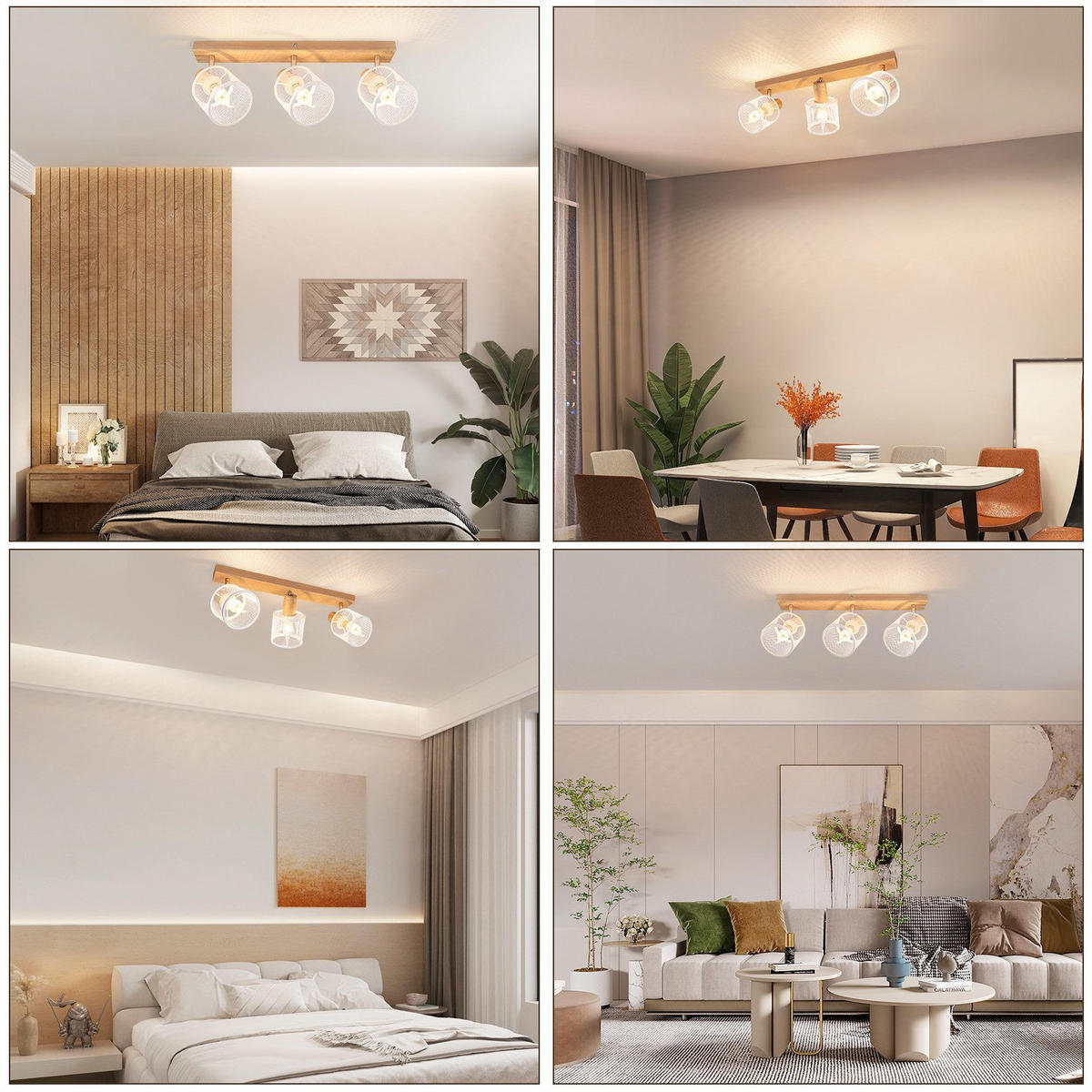 STRAHLER Gisela 3-flammig 42/10/14 cm - Weiß, Metall (42/10/14cm) - Nettlife