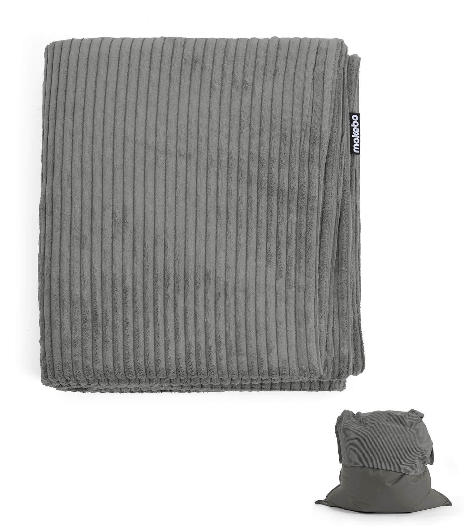 SITZSACK BEZUG Das Kuschel-Cover - Anthrazit, Textil (130/20/170cm) - Mokebo