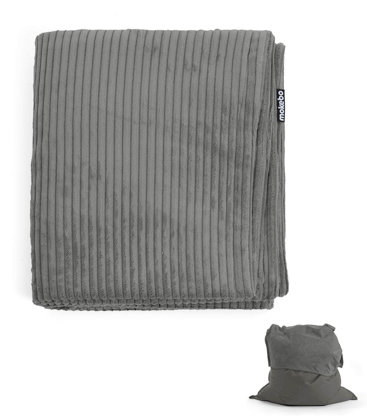 SITZSACK BEZUG Das Kuschel-Cover - Anthrazit, Textil (130/20/170cm) - Mokebo