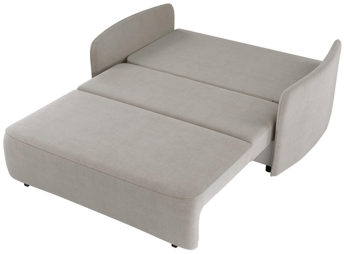 SCHLAFSOFA Paxi 165 cm - Ecru/Schwarz, Holz/Metall (165/84/106cm) - Selsey