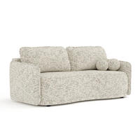 SCHLAFSOFA Mitsis Beige Webstoff - Beige/Schwarz, Holz/Holzwerkstoff (231/93/106cm) - Maison de Reve