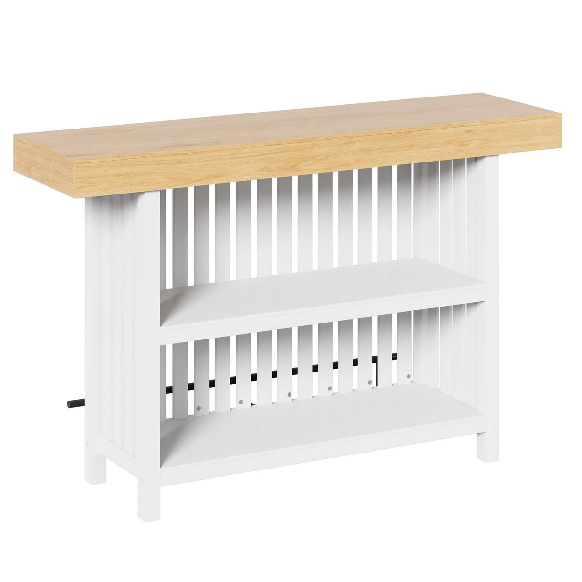 BARTISCH 160/40/105 cm, Weiß - Weiß, Holzwerkstoff (40/105/160cm)