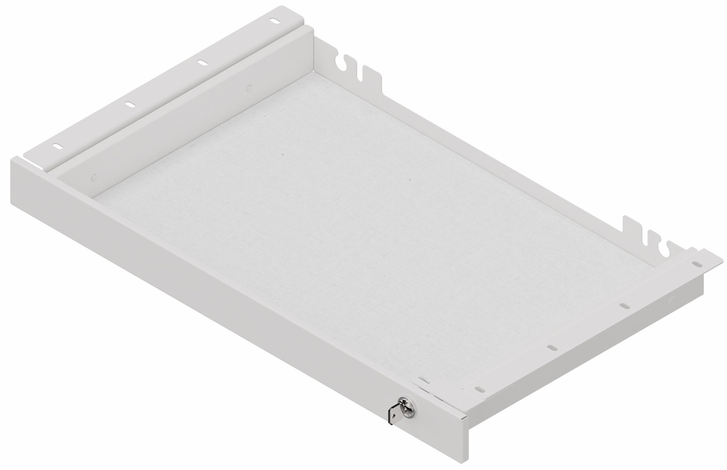 SCHUBLADE Laptop DeskDrawerPro 35,5/60/5,5 cm in Weiß - Weiß, Metall (35.5/60/5.5cm) - bümö