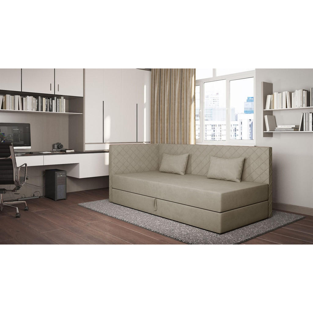 Thumbnail - Fun Möbel Sofa, Beige, Textil, 207x90x97 cm, Wohnzimmer, Sofas & Couches, Schlafsofas