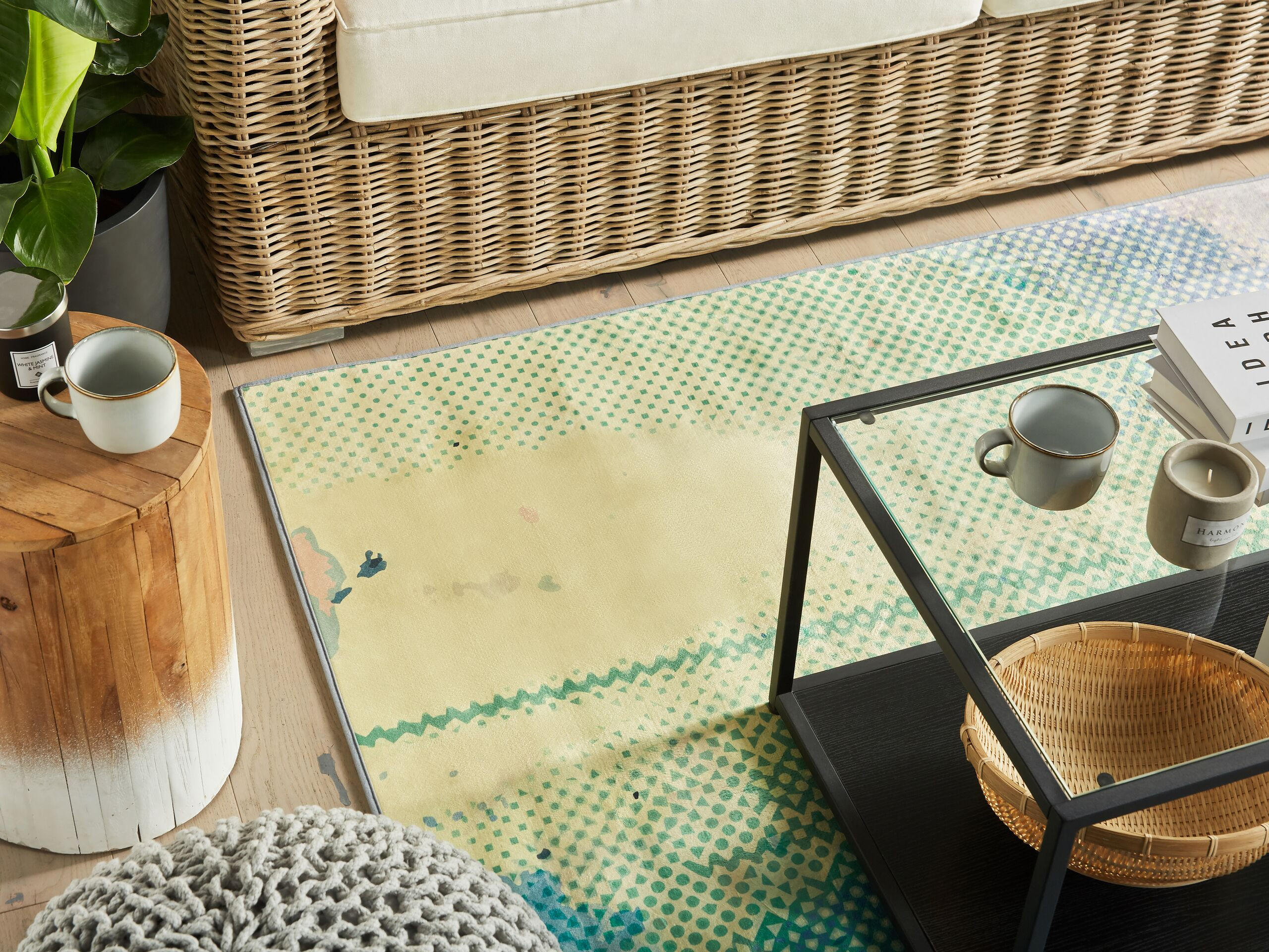 KURZFLOR-TEPPICH Susuz 230/160 cm - Multicolor, Kunststoff (160/230cm) - Beliani