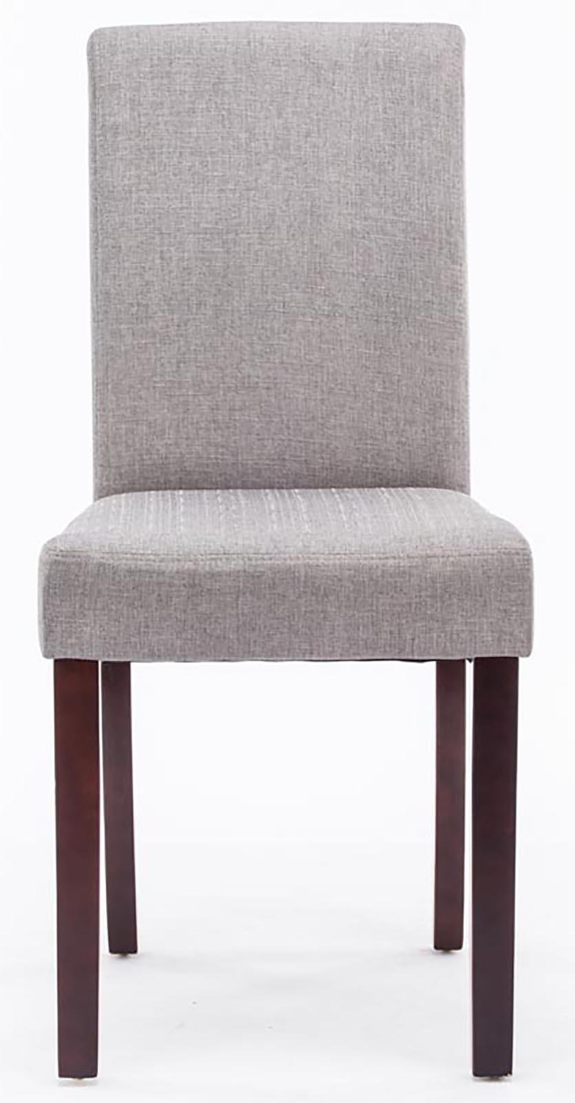 STUHL 4er Set Stoff Hellgrau - Hellgrau/Cappuccino, Holz/Textil (41/91/47cm) - CLP