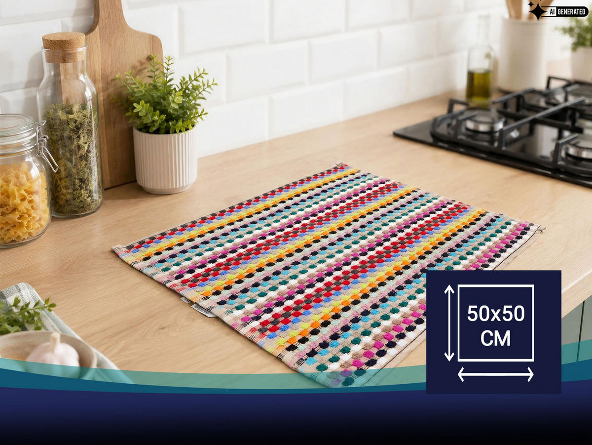 GESCHIRRTÜCHER, 5er-Set, 50x50 cm, 100% Baumwolle, bunt - Multicolor, Textil (50/50cm) - Zollner