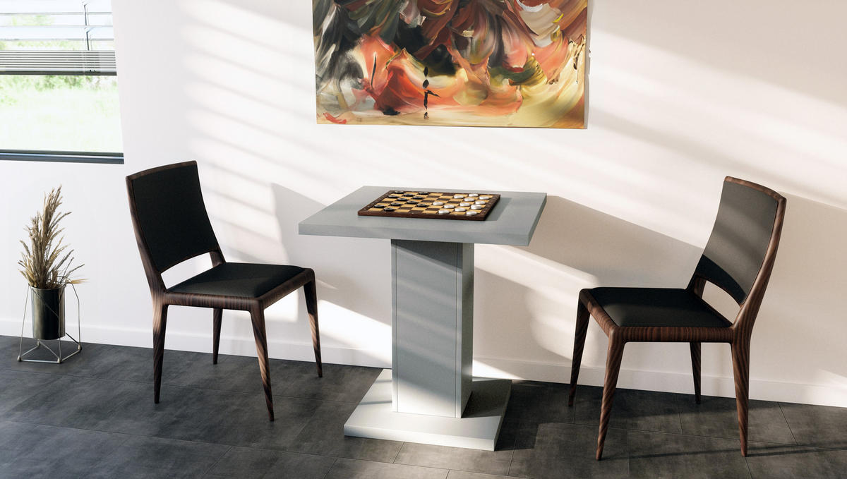 ESSTISCH Adam Grau Matt - Grau, Holzwerkstoff (70/70/75cm) - Vladon