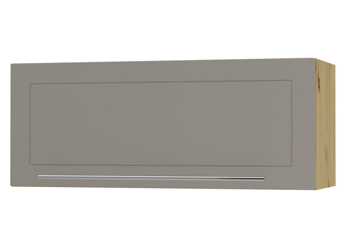 KLAPPHÄNGESCHRANK Kvantum W4B/90 Beige Matt / Eiche Artisan Matt 90 / 32,5 / 36cm - Beige/Eiche Artisan, Holz/Holzwerkstoff (90/36/32.5cm) - Feldmann-Wohnen