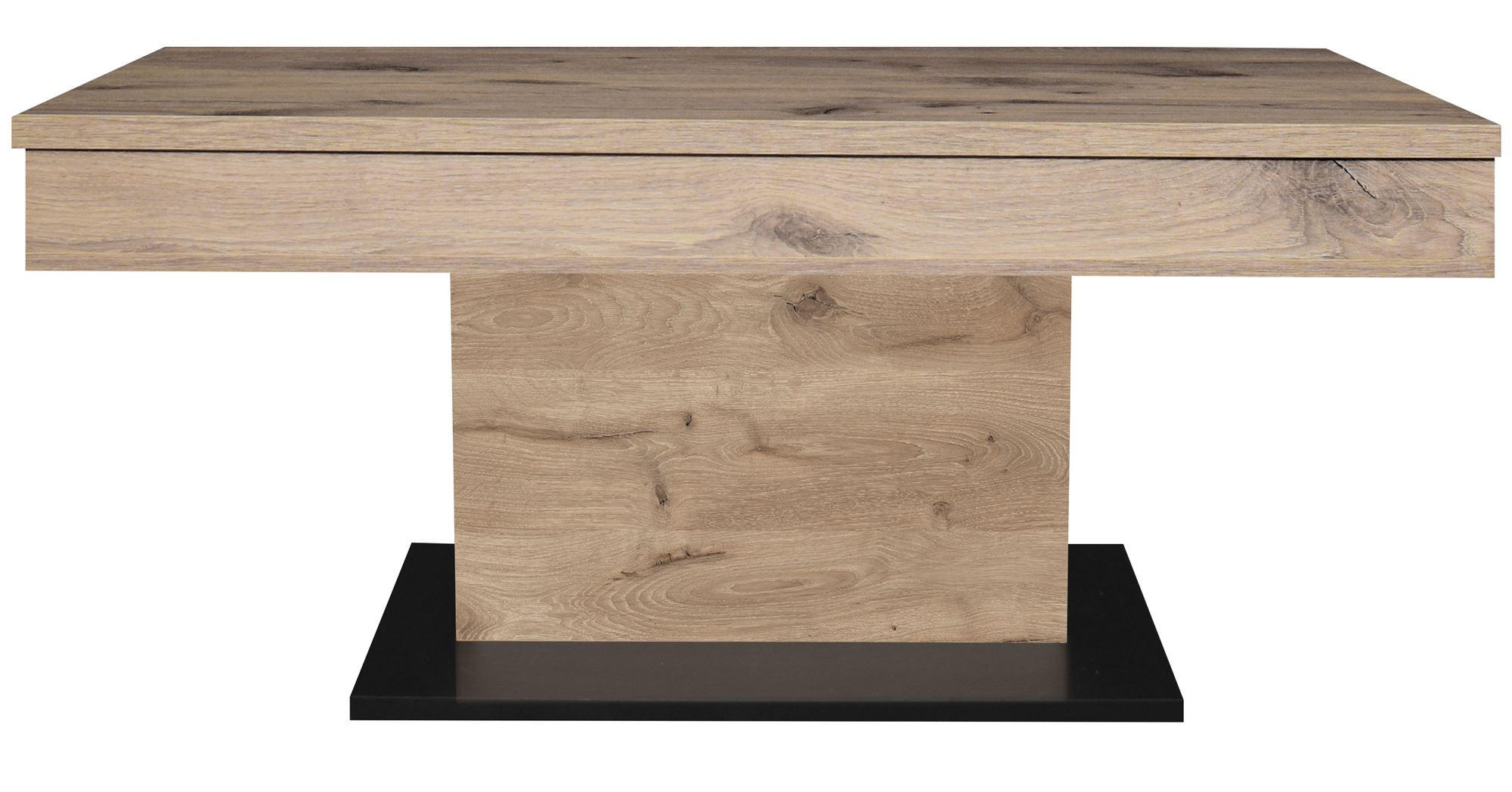 COUCHTISCH Höhenverstellbar Else 1 110x59x60 Holzwerkstoff Viking Oak - Eichefarben/Schwarz, Holzwerkstoff (110/60/59cm) - 58aufmkessel