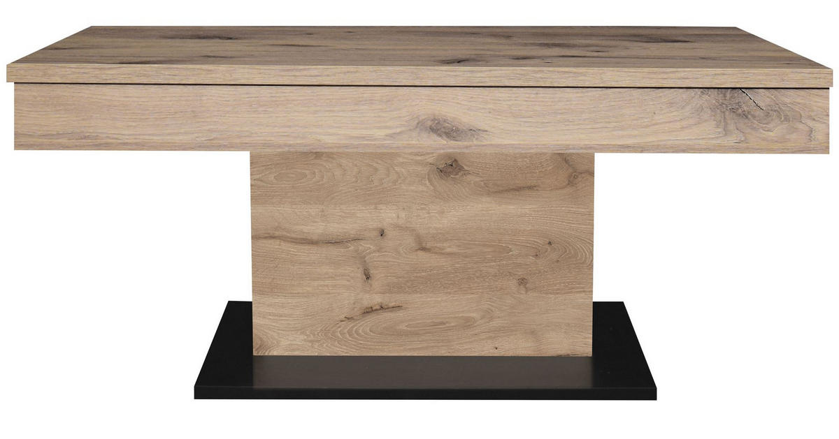 COUCHTISCH Höhenverstellbar Else 1 110x59x60 Holzwerkstoff Viking Oak - Eichefarben/Schwarz, Holzwerkstoff (110/60/59cm) - 58aufmkessel