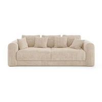 SCHLAFSOFA mit Stauraum in Nussbaum RIO Köpergewebe Beige 250cm - Beige, Textil (250/90/95cm) - Sia Home
