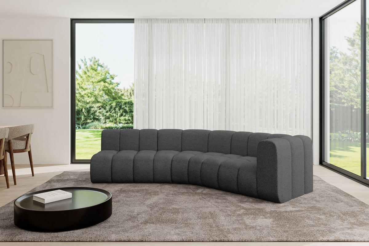 ECKSOFA modulares Sofa Karex-L1 - 308x194x70 cm Grau - Grau, Holzwerkstoff/Textil (308/194cm) - ALTDECOR