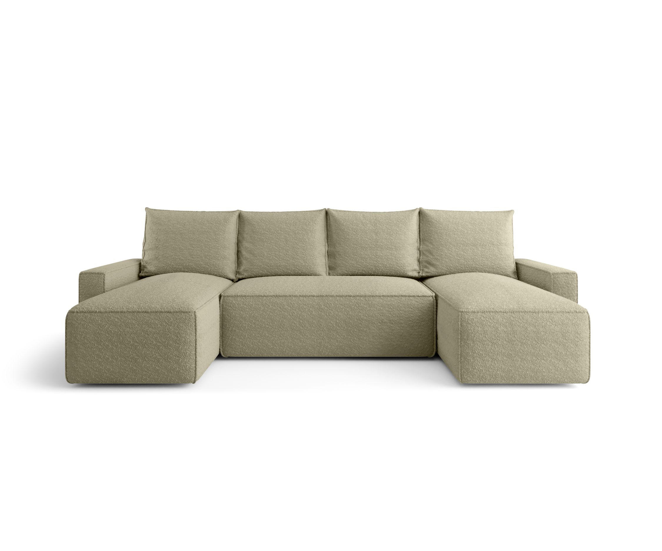 WOHNLANDSCHAFT mit Schlaffunktion SAVIO U Quelle 06 - Beige, Textil (300/75/140cm) - Bedante