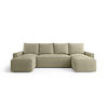 WOHNLANDSCHAFT mit Schlaffunktion SAVIO U Quelle 06 - Beige, Textil (300/75/140cm) - Bedante