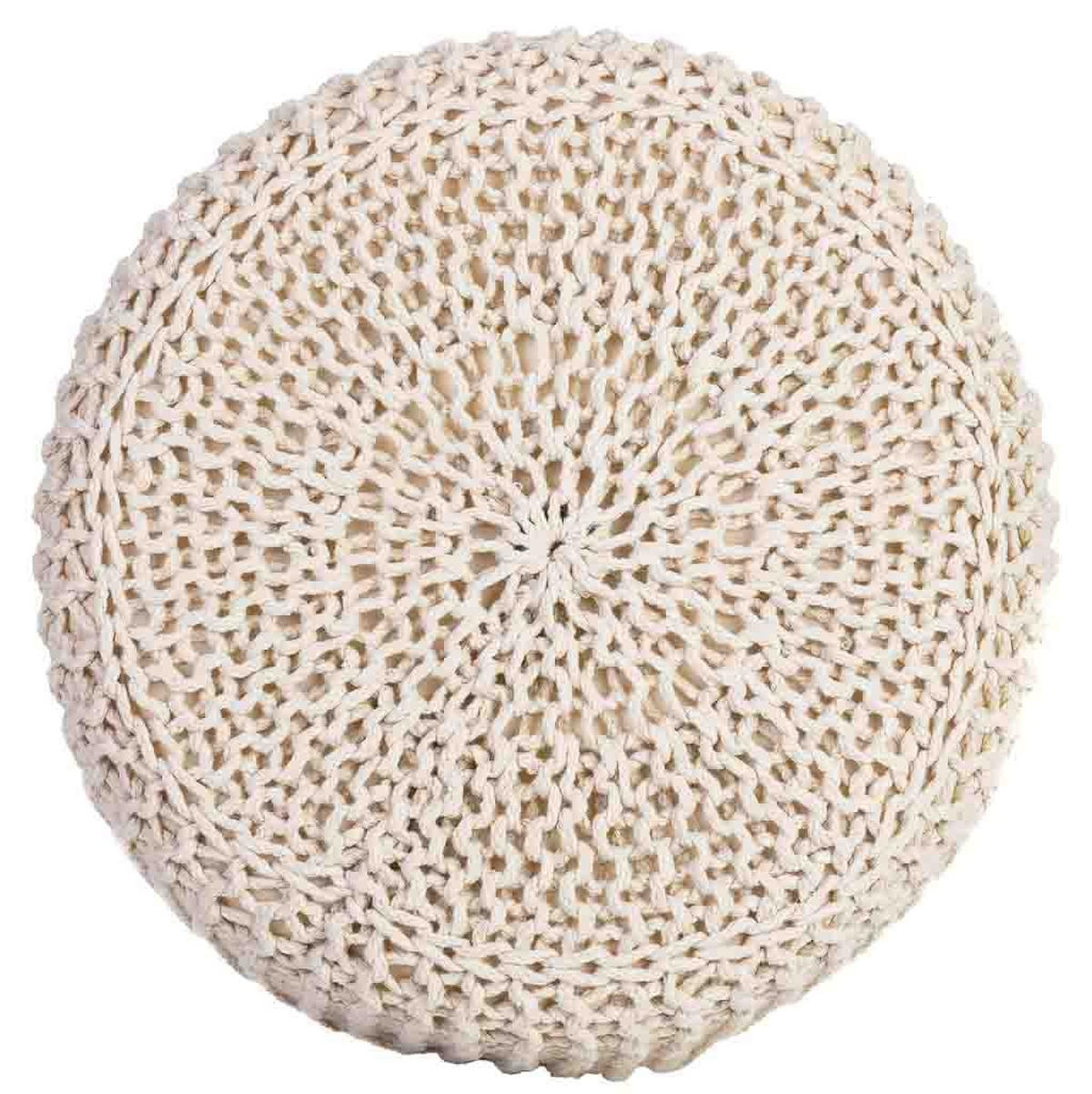 HOCKER aus Holz und Baumwolle, gelb, 35x44cm - Gelb, Holz (35/44/35cm) - Wanderlust