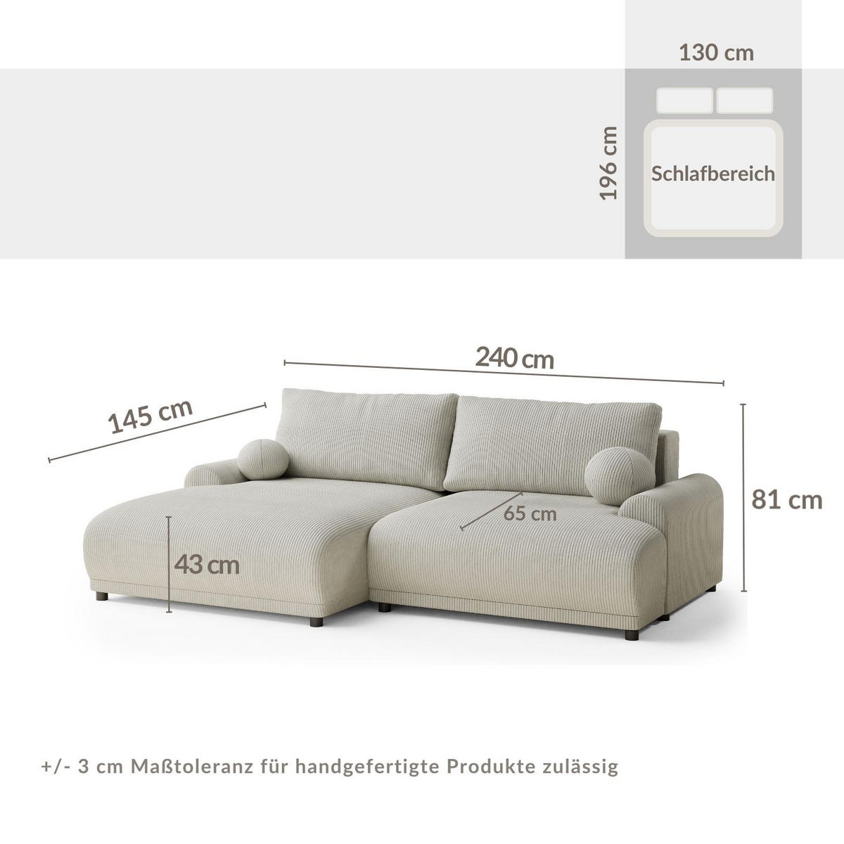 ECKSOFA MIT SCHLAFFUNKTION Tallin Lila Samtstoff - Links Seite - Flieder/Schwarz, Holz/Holzwerkstoff (145/240cm) - Maison de Reve