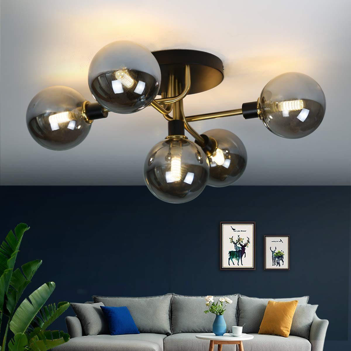 LED-DECKENLEUCHTE Bewachen 53/52/25 cm - Grau, Metall (53/52/25cm) - Nettlife