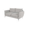 2-SITZER-SOFA Elou Silber Microfaser - Chromfarben/Silberfarben, Holz/Textil (172/87/92cm) - S-Style Möbel