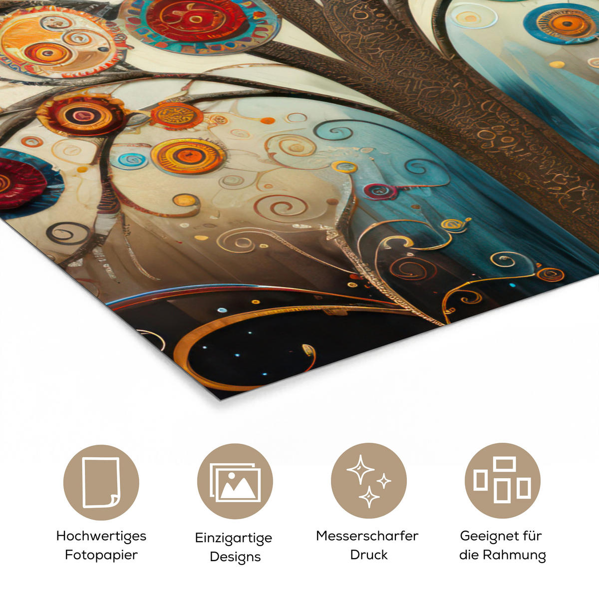 POSTER Baum - Baum des Lebens - Farbe 30x40 cm - Braun, Papier (30/40/0.1cm) - MuchoWow