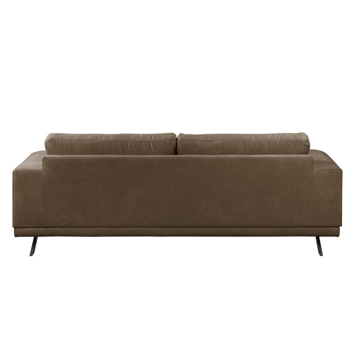2,5-SITZER SOFA - Antiklederlook - Beige, Textil (216/81/89cm) - home24