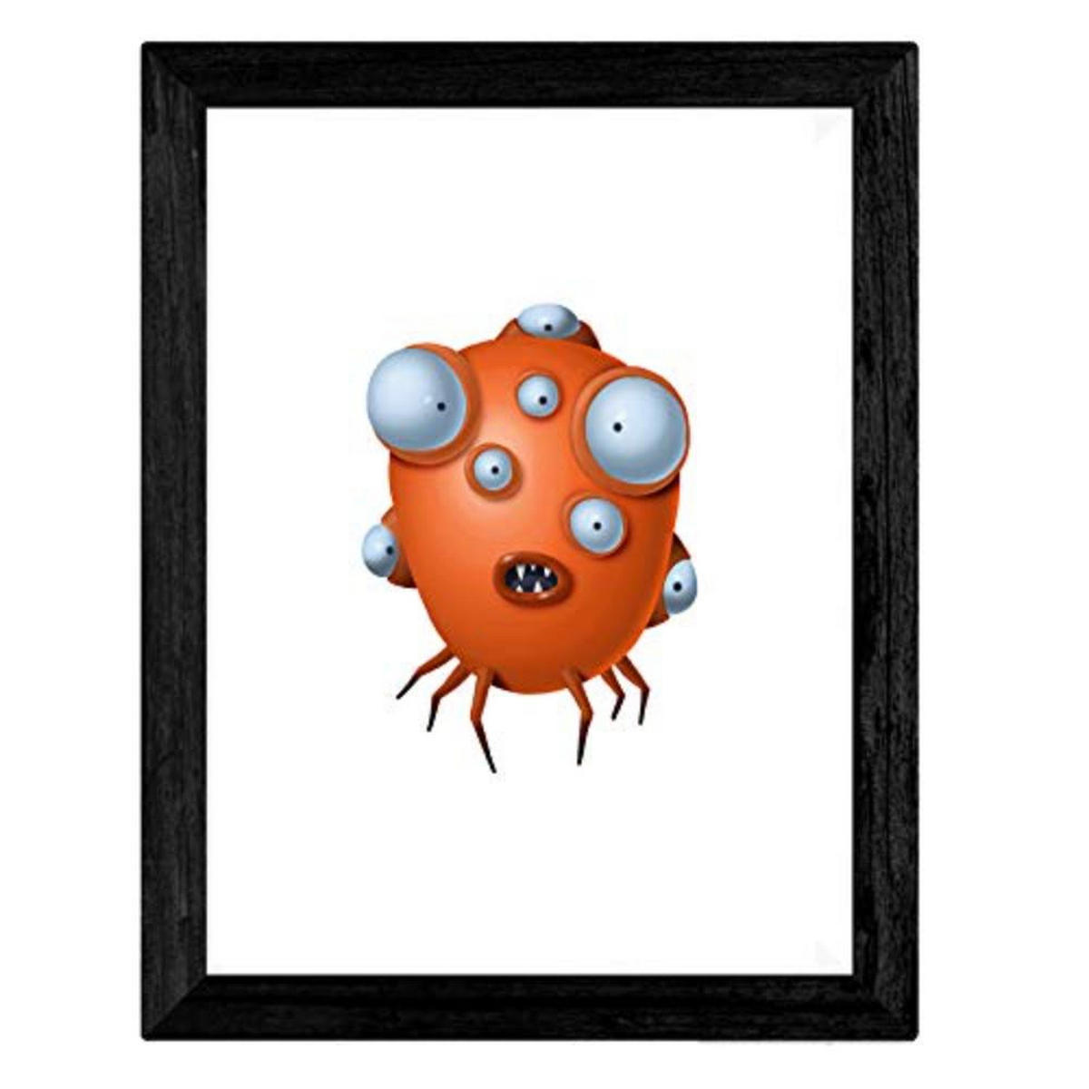 POSTER Set mit 4 Lustige Fischen A4 Rahmenlos - Klar, Papier (29.7/3cm) - Nacnic