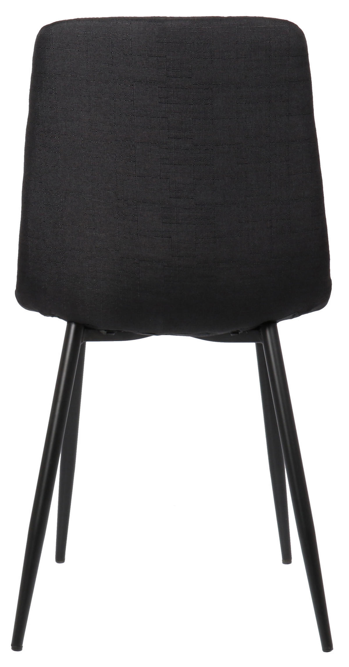 ESSZIMMERSTUHL Till Stoff, Gestell Metall matt Schwarz Schwarz - Schwarz, Textil/Metall (45/88/52cm) - TPFLiving