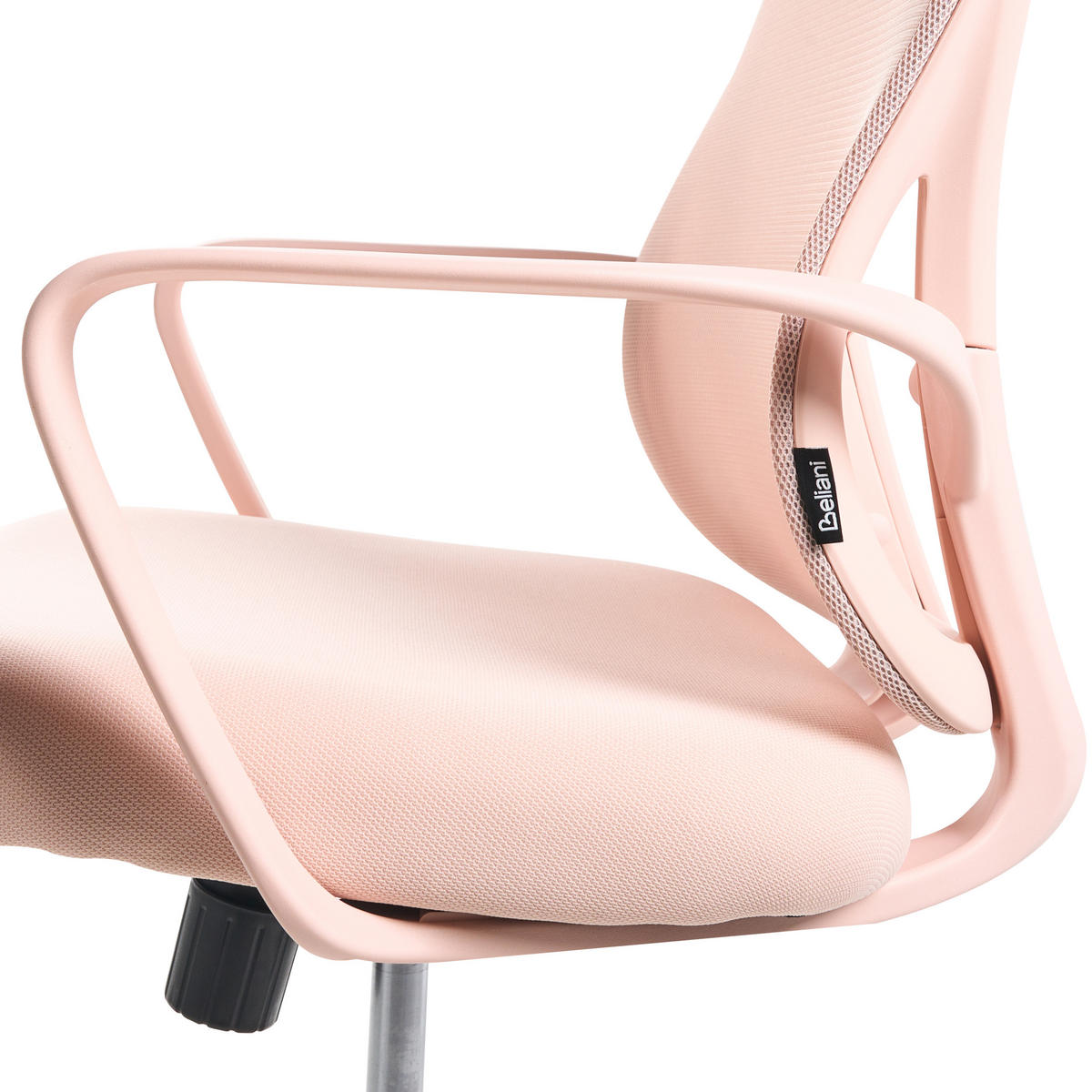 BÜROSTUHL Pastellrosa Luma - Pink, Textil (60/98/60cm) - Beliani