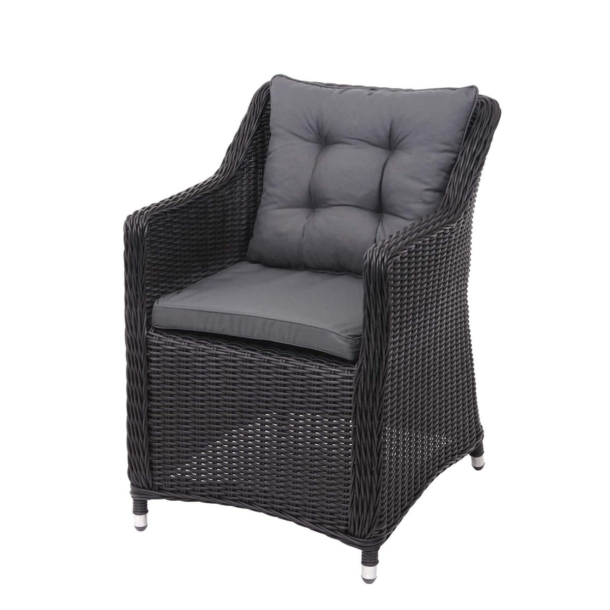 POLY-RATTAN GARNITUR Anthrazit - Anthrazit, Kunststoff - MCW