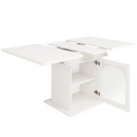 ESSTISCH Weiß 110-140/70/76 cm - Weiß, Glas/Holzwerkstoff (140/70/76cm) - Urban Meuble
