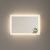 BADSPIEGEL mit Umweltfreundlicher Silberspiegel Beleuchtung 60/40/3,5 cm - Weiß, Glas (40/3.5/60cm) - EMKE