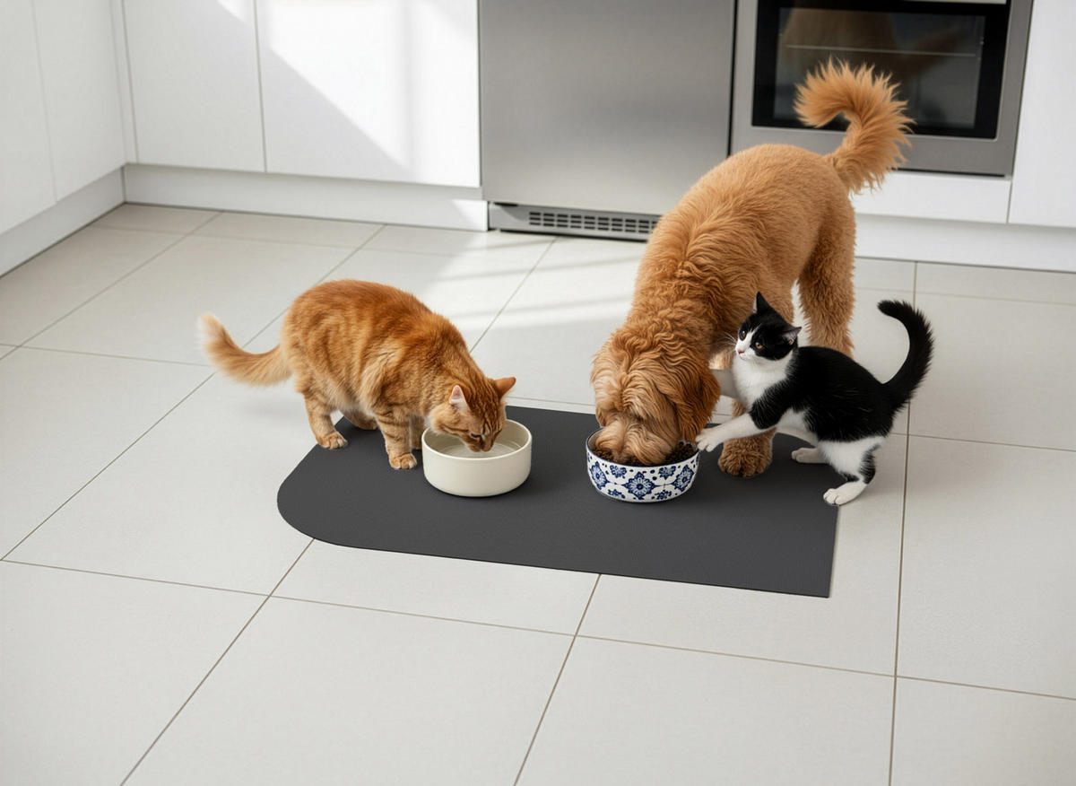 NAPFUNTERLAGE, Öko-Tex, Blattform Grau 40 x 60 cm - Grau, Textil (60/40cm) - SANOZOO