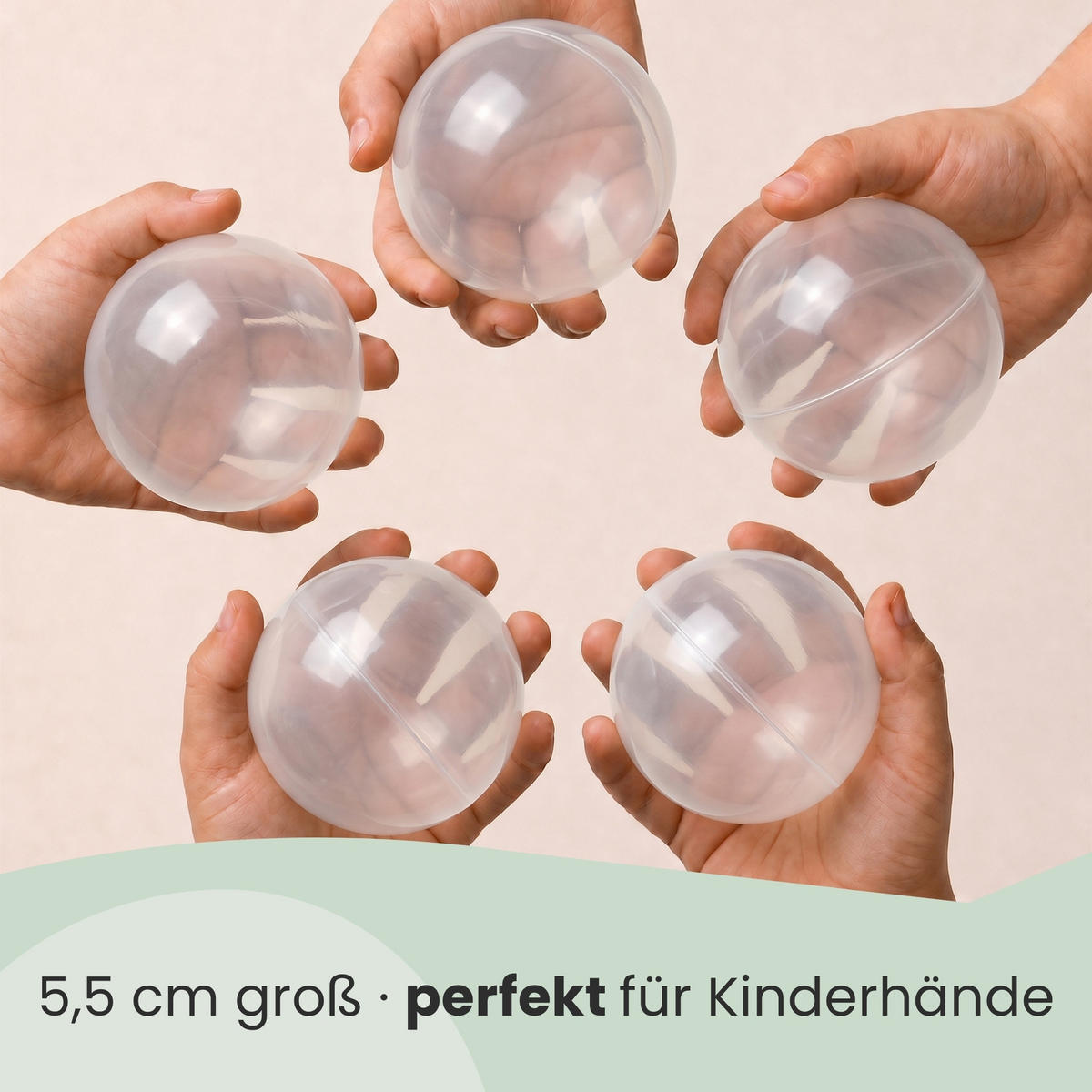 BÄLLEBAD-BÄLLE 50 Stück, Transparent, 5.5 cm - Multicolor, Kunststoff (5.5/5.5/5.5cm) - Littletom