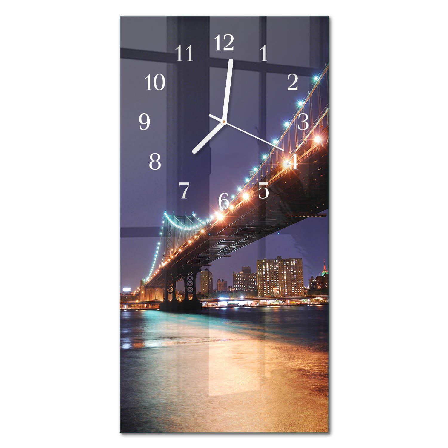 WANDUHR 30x60 cm - Strand Meer - Multicolor, Glas (30/60/0.4cm) - TULUP