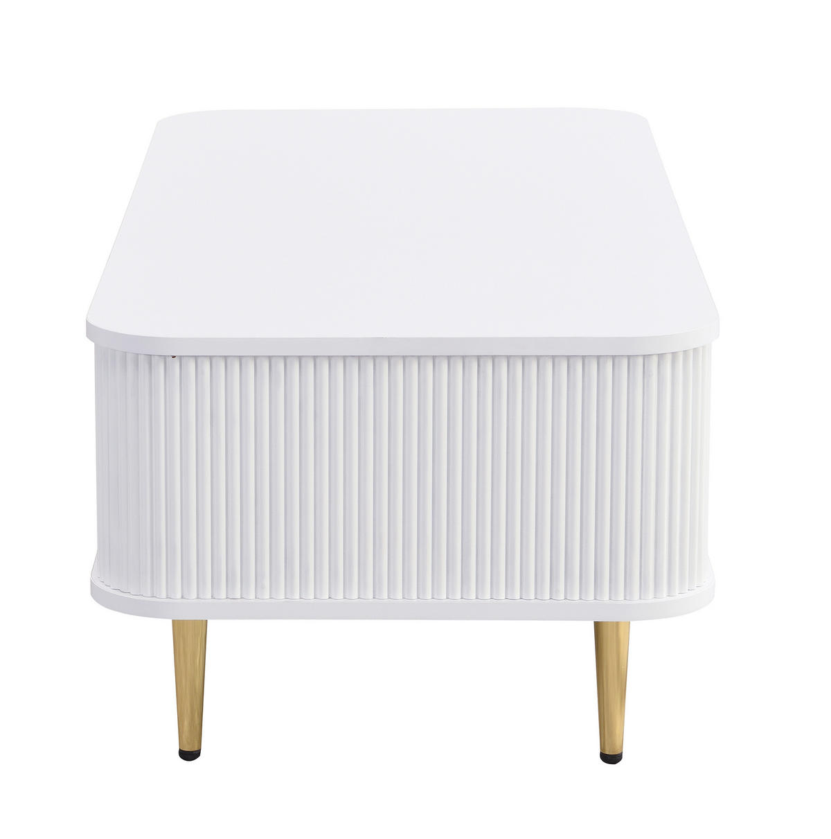 COUCHTISCH 105/51/38 cm Weiß aus MDF mit 4 Schubladen - Weiß, Holzwerkstoff (105/51/38cm) - OKMYHOME