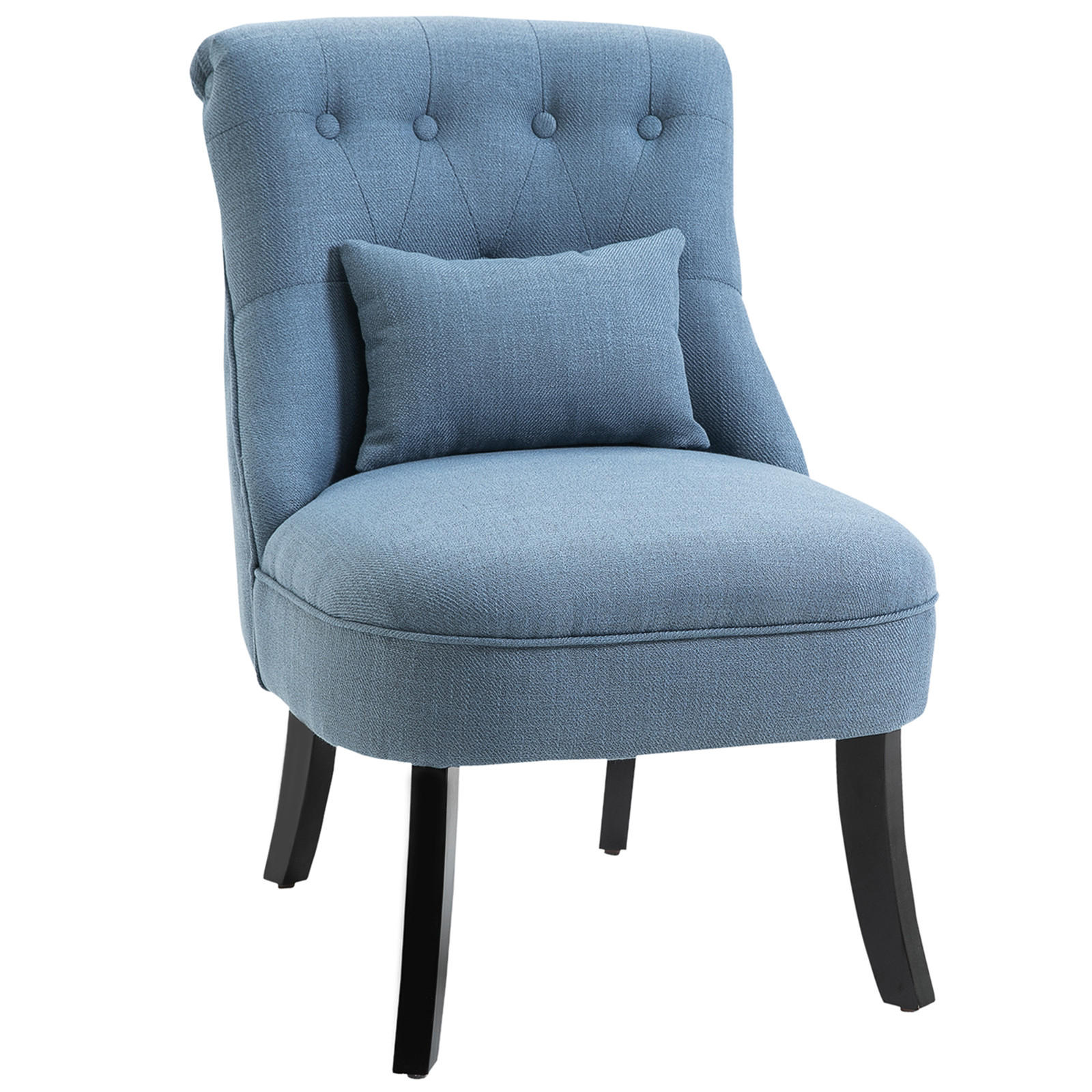 RELAXSESSEL, Sessel, Erhöhte Füße, Blau - Blau, Textil (69/77/52.5cm) - HOMCOM