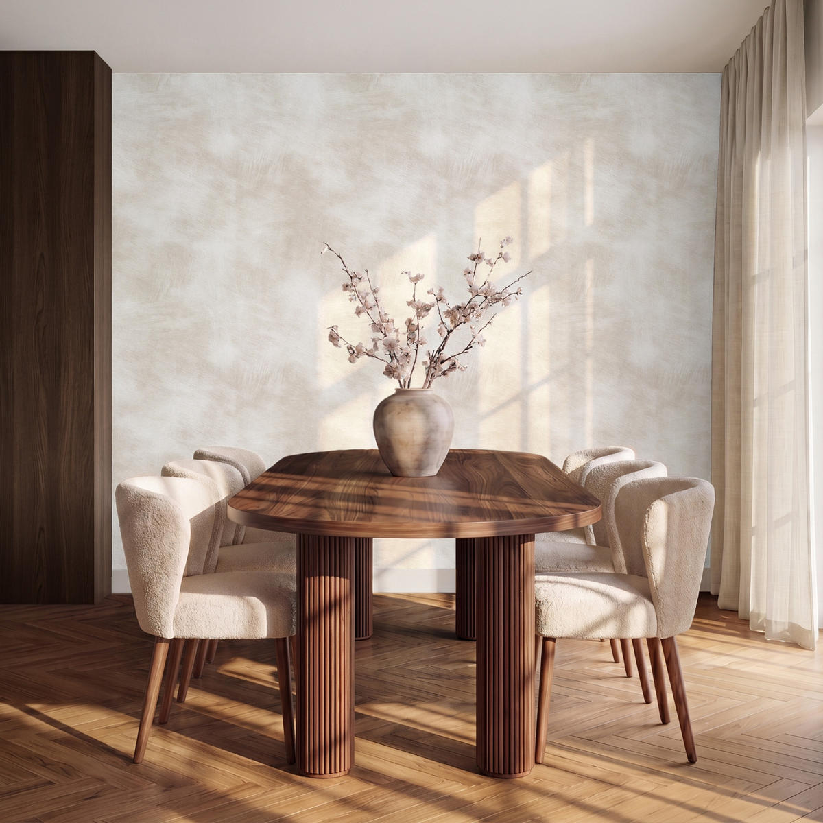 TAPETE - Dezent - Textur - Beige - 240x200 cm - Creme, Papier (240/200cm) - OnlyWow