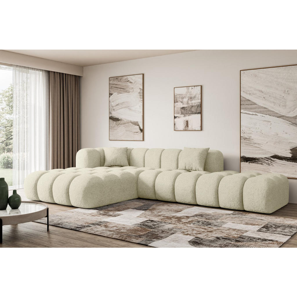 Thumbnail - Altdecor Ecksofa, Beige, Textil, 6-Sitzer, L-Form, Ottomane links, 309x190 cm, Wohnzimmer, Sofas & Couches, Wohnlandscha...