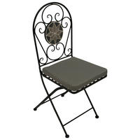 KLAPPSTUHL 2ER-SET Carlisle - schwarz pulverbeschichtetes Eisen - Grau, Metall (40/96/47cm) - TPFGarden