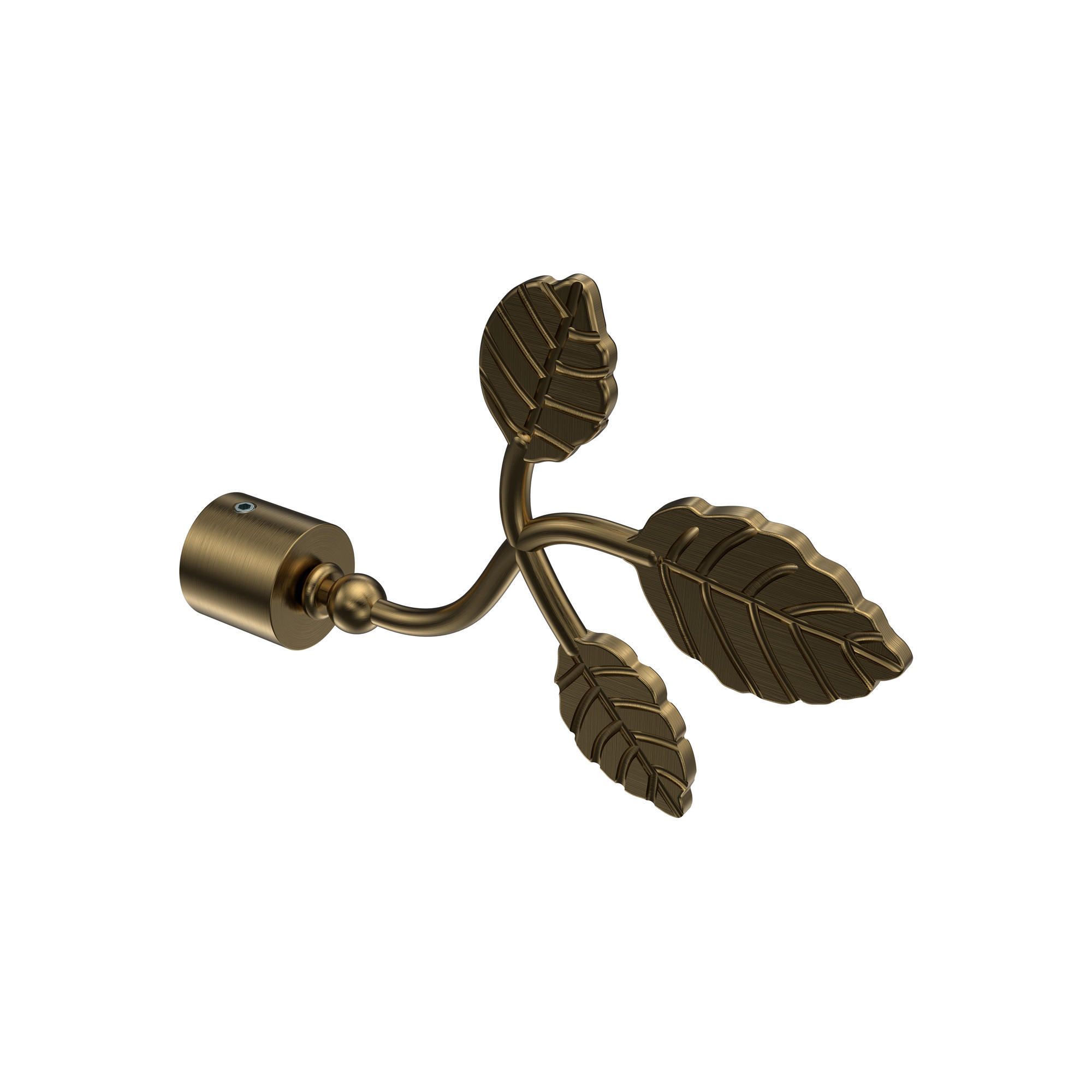 ENDSTÜCKE FÜR GARDINENSTANGEN 16 mm Ø, Alessia Messing Antik, Packung 2 Stück - Messingfarben/Bronzefarben, Metall (13.4/9.4/9.4cm) - INTERDECO