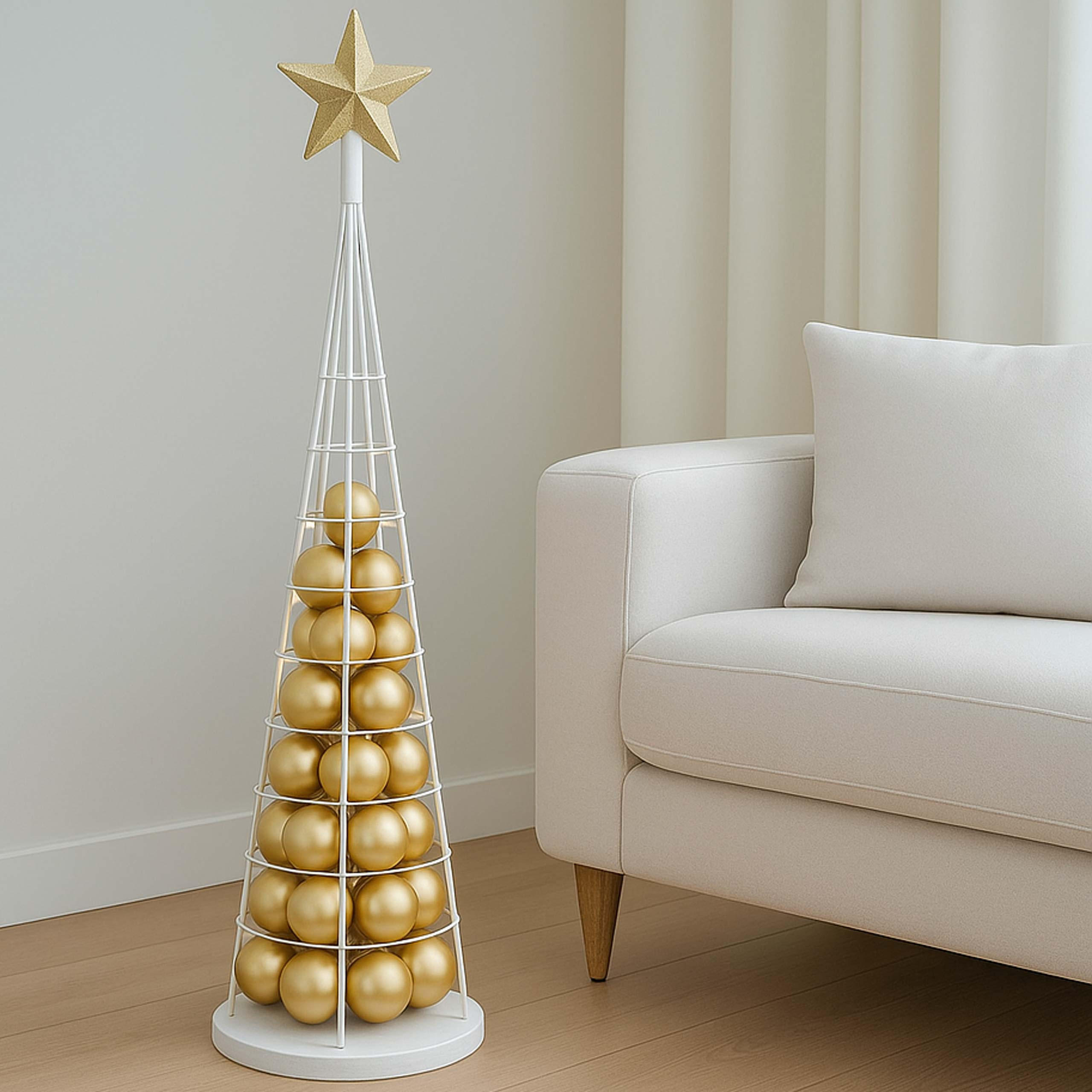 DEKO-BAUM Weiß - Weiß, Metall (30/115cm) - MCW