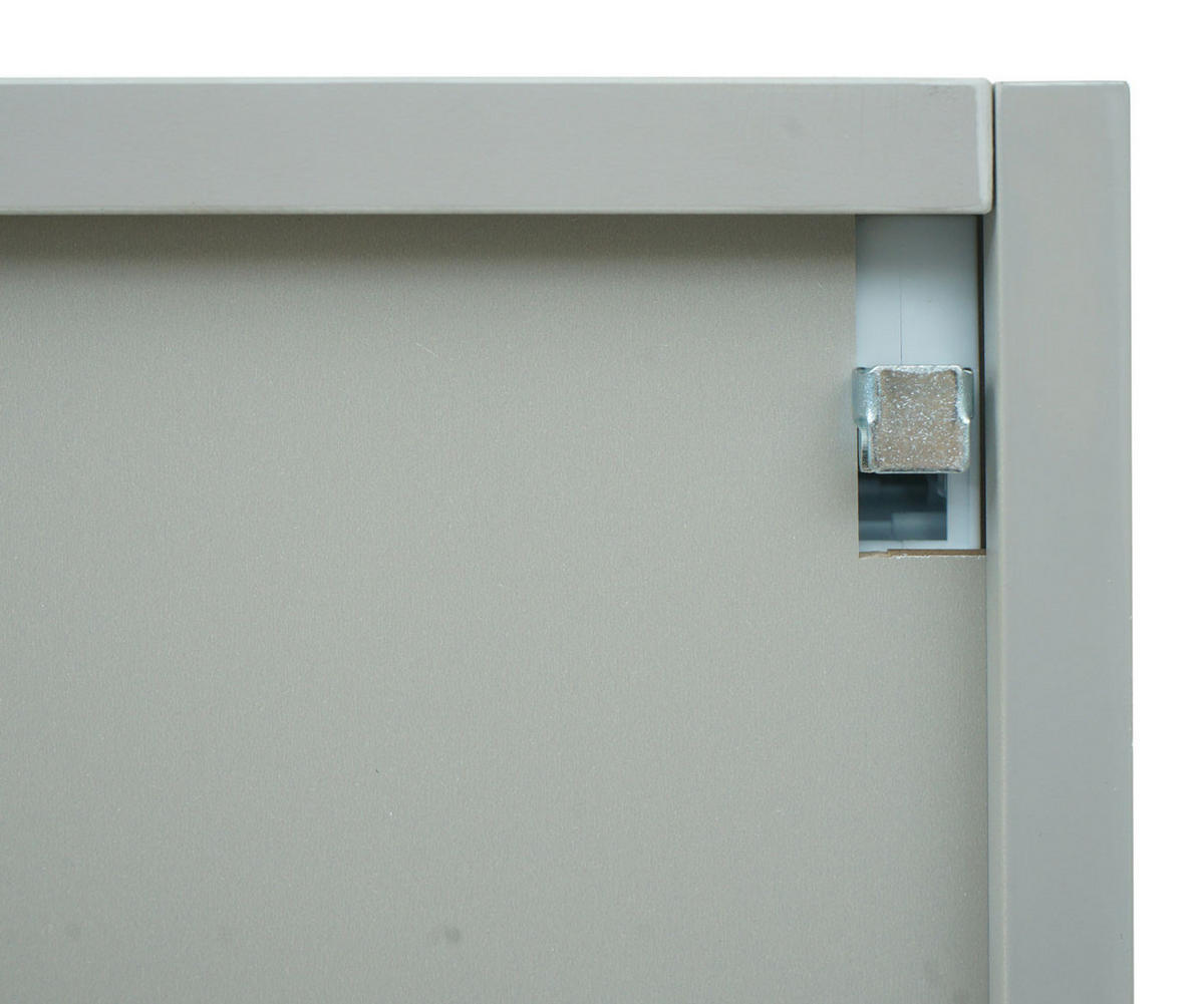 SPIEGELSCHRANK B19B Hochglanz Grau - Grau, Holz (80/70/16cm) - MCW