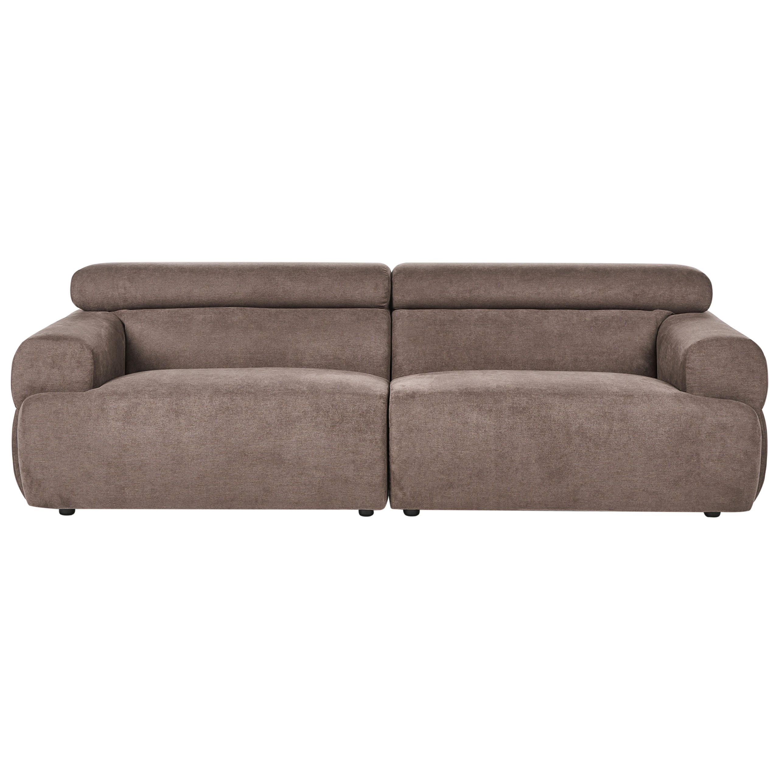 3-SITZER-SOFA Stoff Braun Hovden - Braun, Textil (210/69/95cm) - Beliani