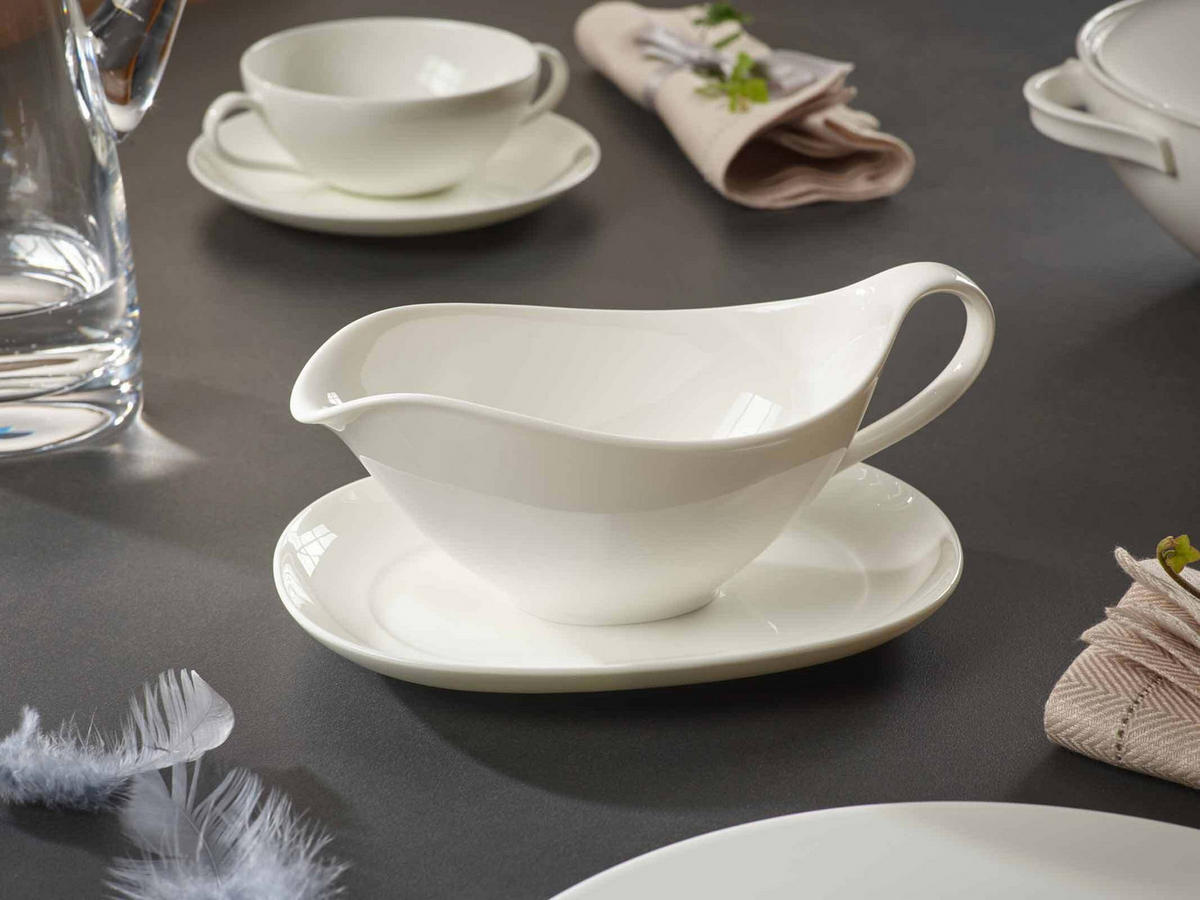 SAUCIERE MIT UNTERTASSE Anmut weiß - Weiß, Keramik (2/2/2cm) - Villeroy & Boch