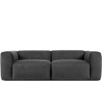 2,5-SITZER-MODULSOFA BUFFO mit extrem weicher und bequemer Sitzfläche, Kordstoff, grau - Grau, Textil (250/73/96cm) - KONSIMO®