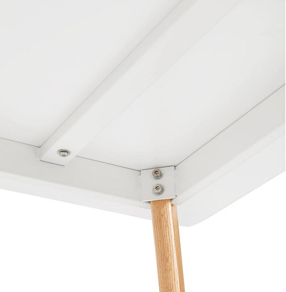ESSTISCH Massivholz Rechteckig Skandi-Stil ZELAX, Weiß-Beige 120x80x77 cm - Beige/Weiß, Eichenholz/Holz (80/120/77cm) - KADIMA DESIGN