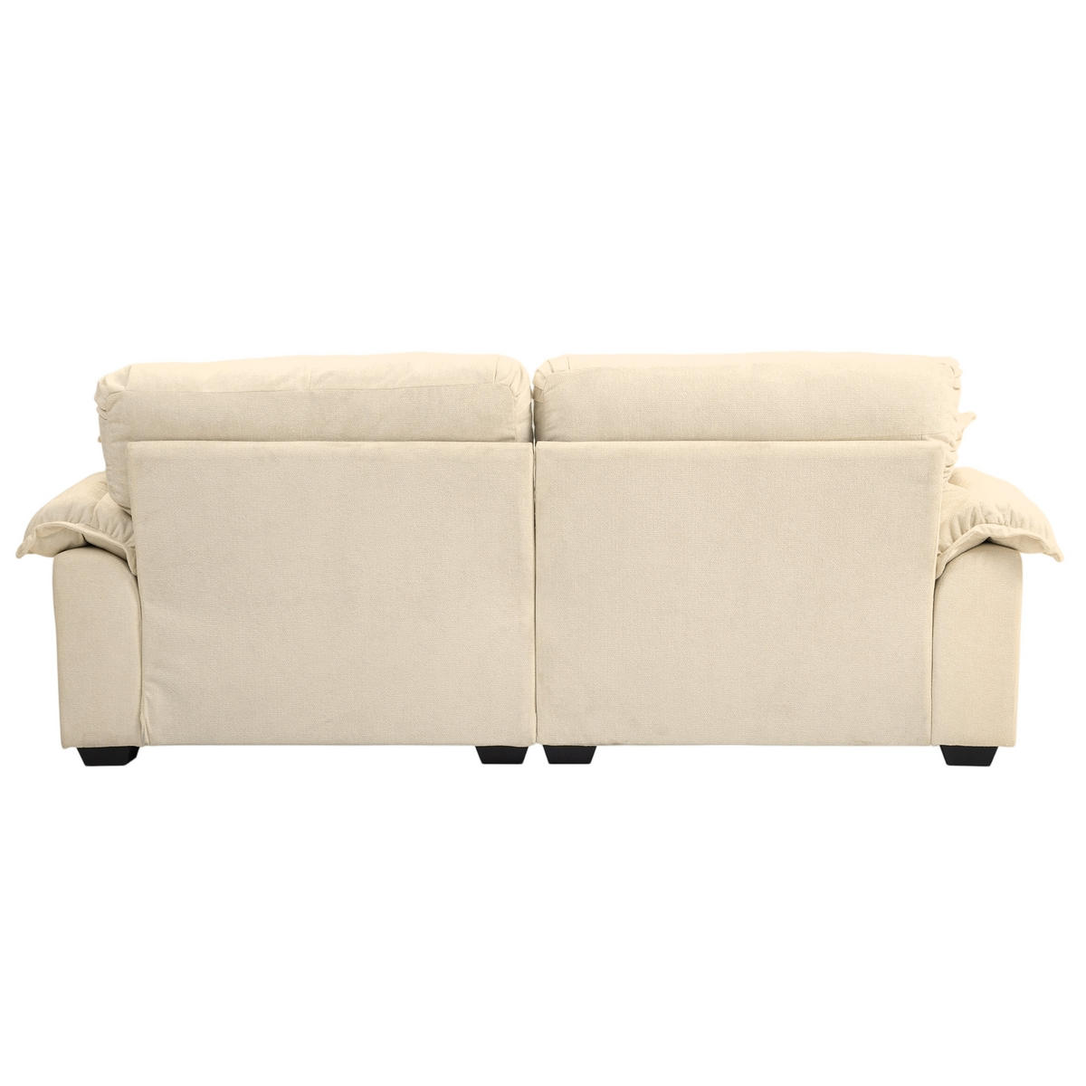 ZWEISITZER-SOFA Chenille-Polster mit tiefem Sitz 213,4/90,1/87,6 cm Beige - Beige, Textil (90.1/87.6/213.4cm) - Redom