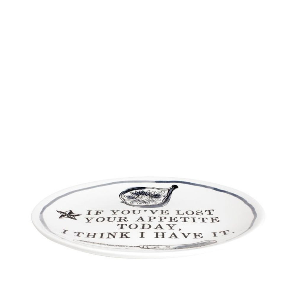 KUCHENTELLER If You've Lost in Schwarz - 18cm - Multicolor, Keramik (18/18/2cm) - Blond Amsterdam