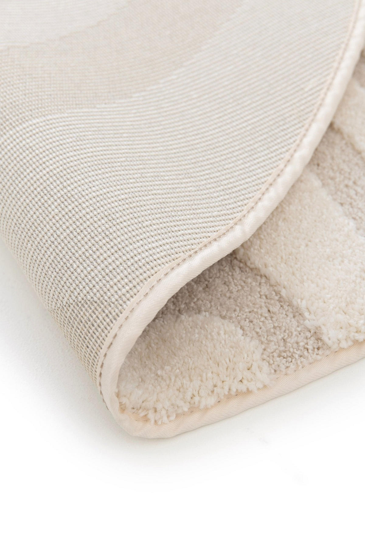 TEPPICH rund skandinavisches Häkelmotiv beige - Beige, Textil (160/160cm) - AFK Living